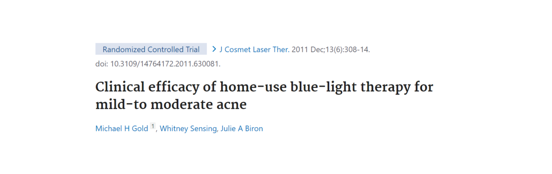 BLUE LIGHT THERAPY IMPROVES INFLAMMATORY ACNE