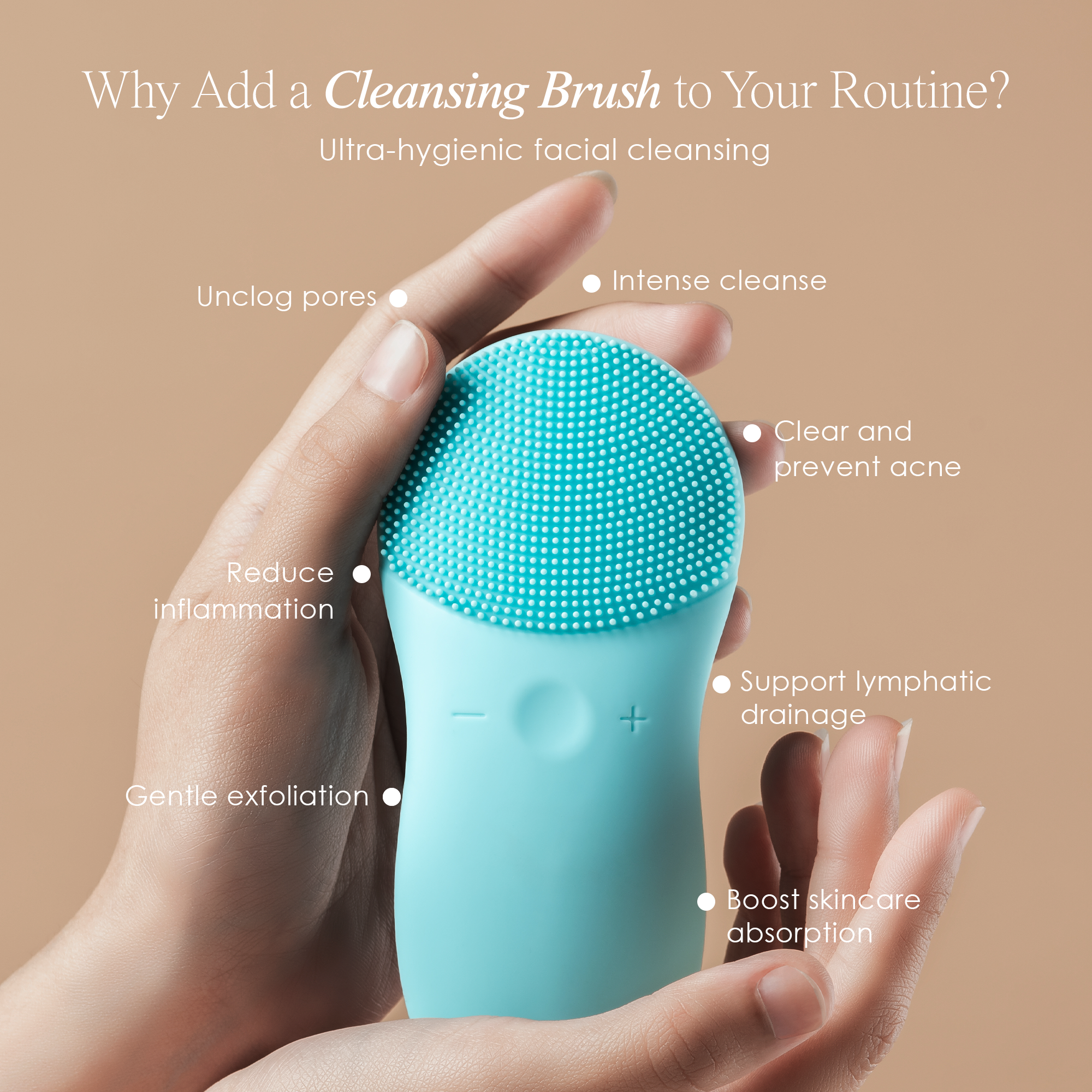 Add a cleansing brush to your routine for ultra-hygienic facial cleansing